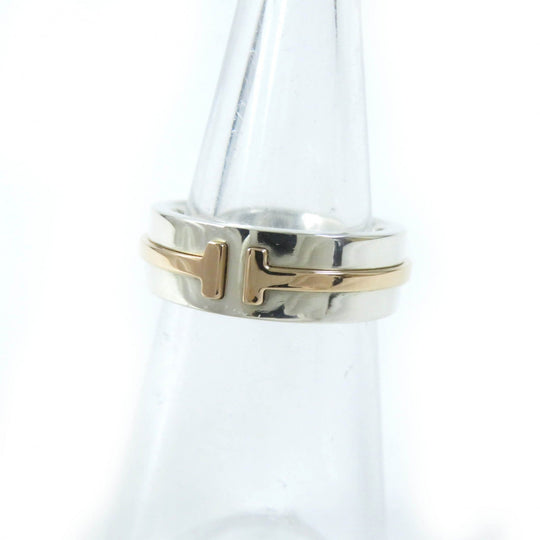 TIFFANY&Co. Ring Main: AG925, Part: AU750 Silver gold T TWO narrow Women Used Authentic