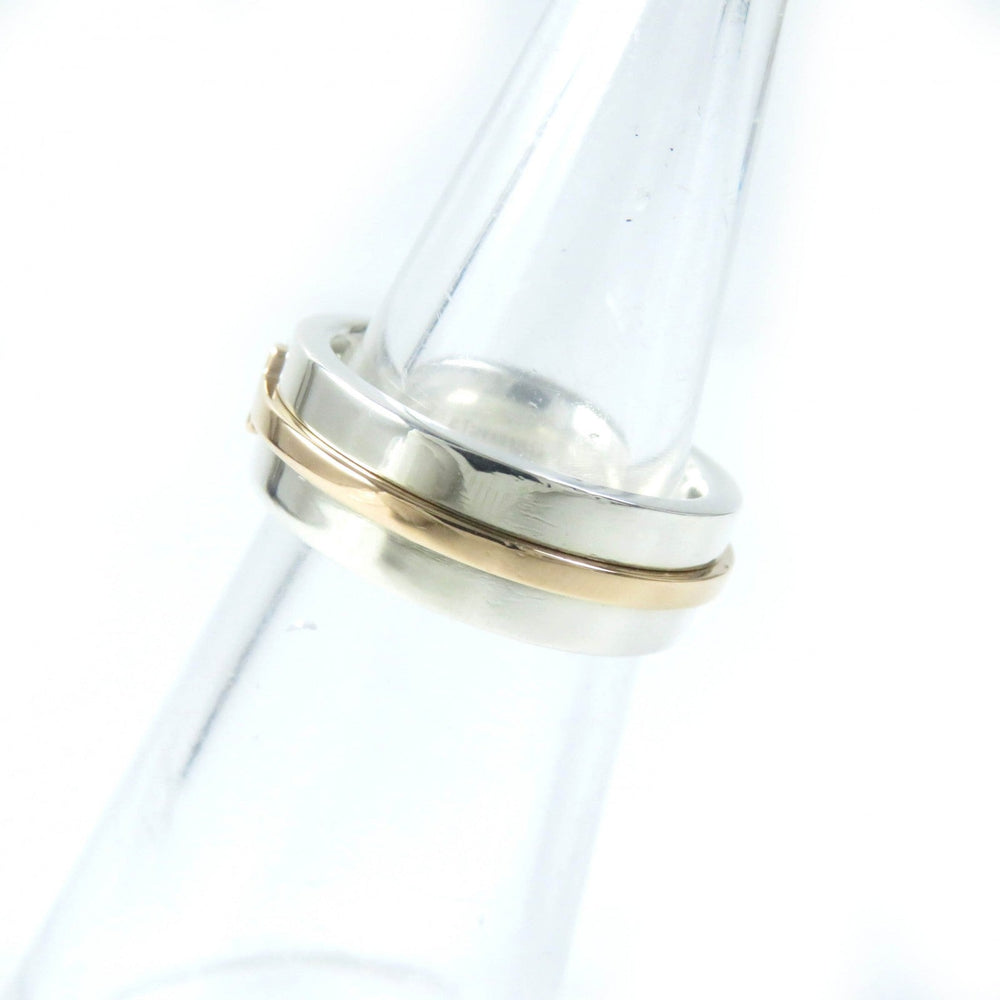 TIFFANY&Co. Ring Main: AG925, Part: AU750 Silver gold T TWO narrow Women Used Authentic