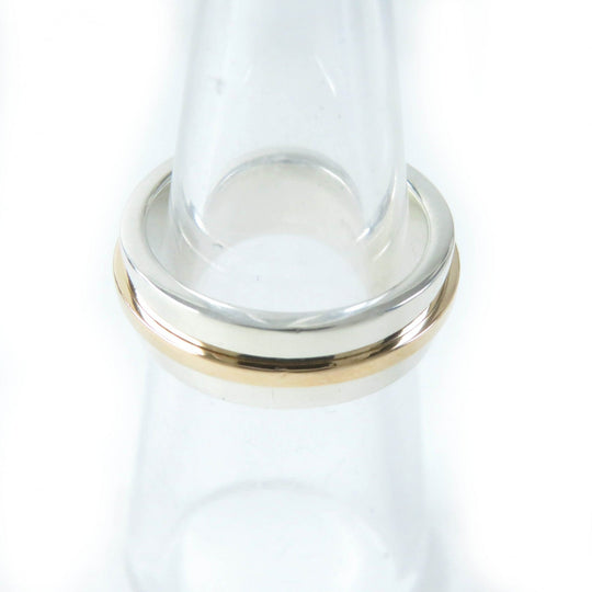 TIFFANY&Co. Ring Main: AG925, Part: AU750 Silver gold T TWO narrow Women Used Authentic