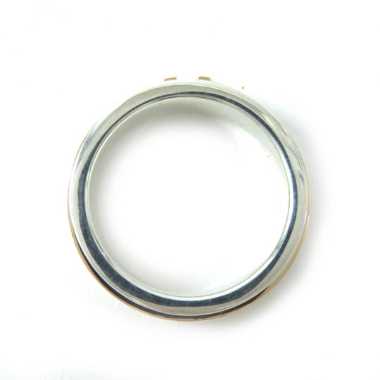 TIFFANY&Co. Ring Main: AG925, Part: AU750 Silver gold T TWO narrow Women Used Authentic