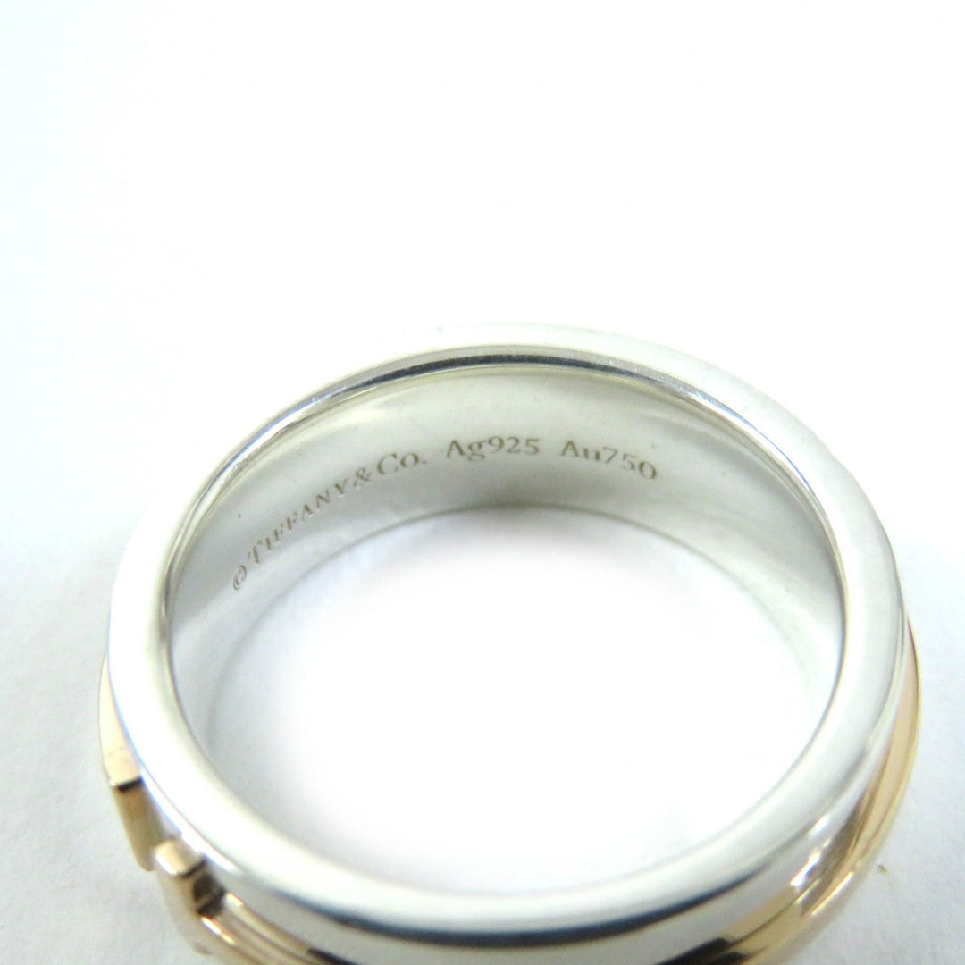 TIFFANY&Co. Ring Main: AG925, Part: AU750 Silver gold T TWO narrow Women Used Authentic
