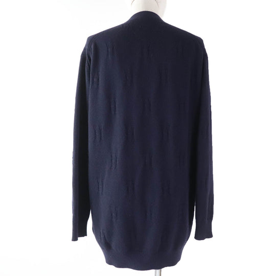 HERMES cardigan Main: 100% wool Navy Women 34 Used Authentic