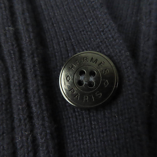 HERMES cardigan Main: 100% wool Navy Women 34 Used Authentic