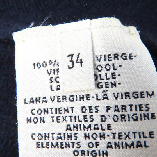 HERMES cardigan Main: 100% wool Navy Women 34 Used Authentic
