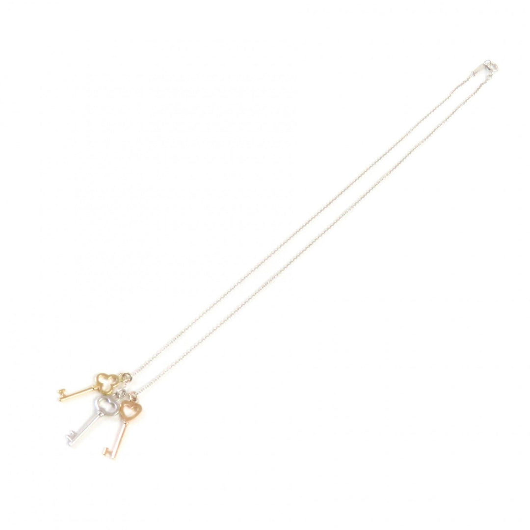 TIFFANY&Co. Necklace Main: AG925, Part: AU750 Silver Yellow Gold Pink Gold Women Used Authentic