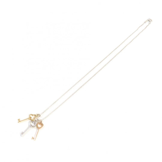 TIFFANY&Co. Necklace Main: AG925, Part: AU750 Silver Yellow Gold Pink Gold Women Used Authentic