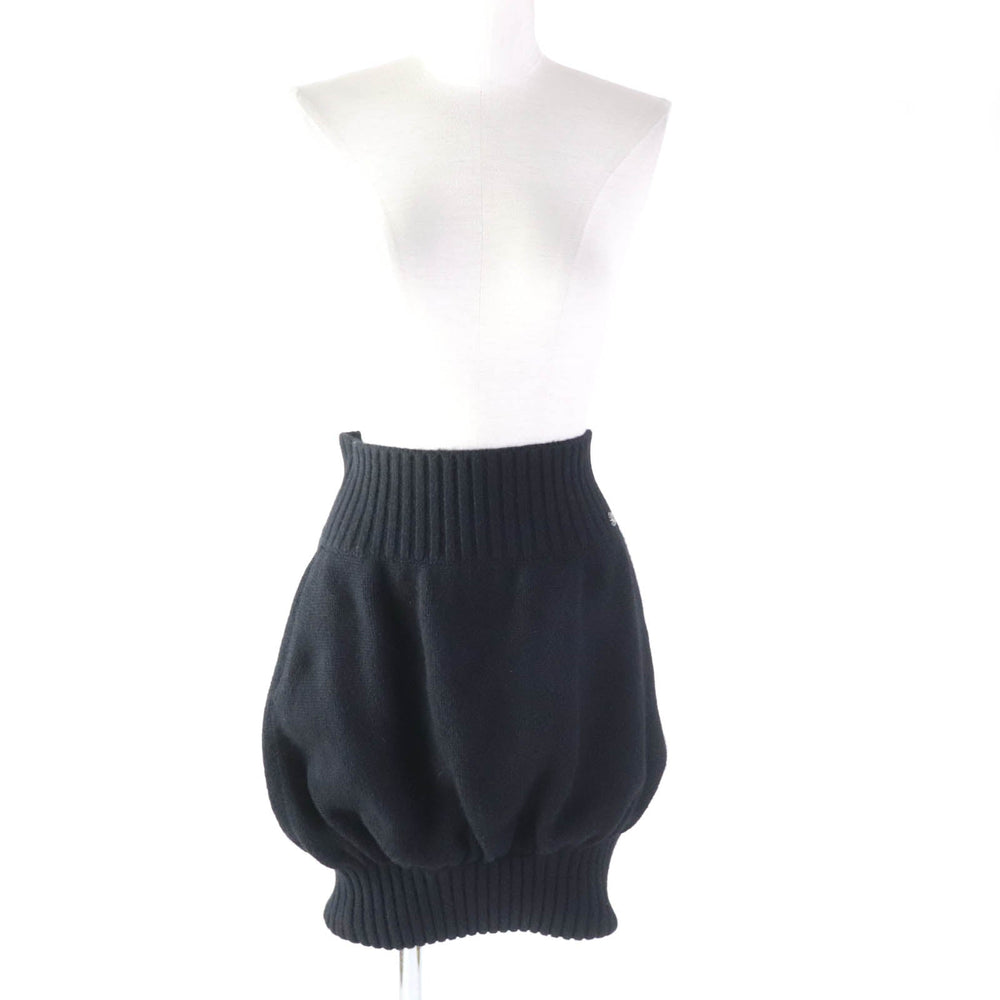 CHANEL skirt 08A P33485 Main: 100% cashmere black Women 36 Used Authentic