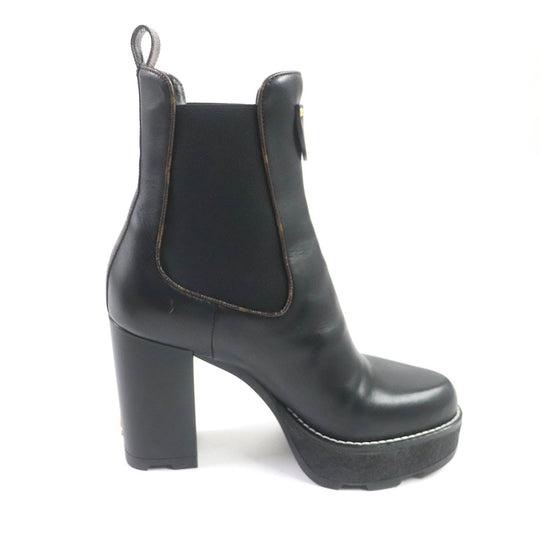 LOUIS VUITTON short boots 1AABB7 Main: Leather black Bobur Line Ankle Boots Women 38 Used Authentic