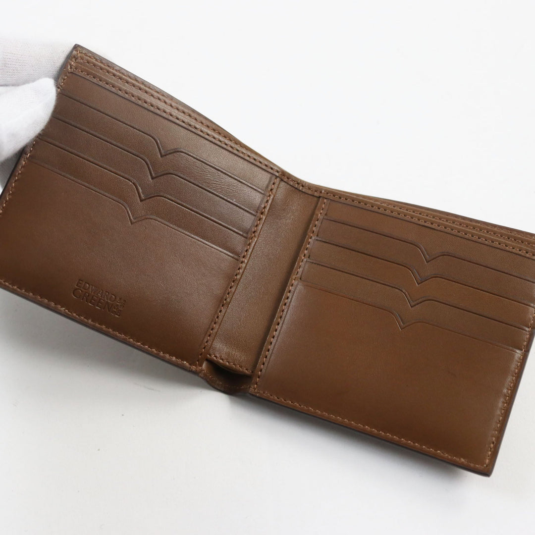 EDWARD GREEN Bifold Wallet Main: Leather Dark Brown, DARK OAK HIP WALLET mens Used Authentic