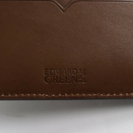 EDWARD GREEN Bifold Wallet Main: Leather Dark Brown, DARK OAK HIP WALLET mens Used Authentic
