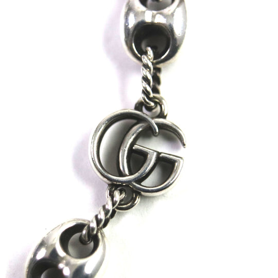 GUCCI bracelet 627118 Main�FAG925 Silver Double G Thread Pig Nose Women Used Authentic