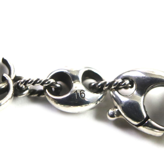 GUCCI bracelet 627118 Main�FAG925 Silver Double G Thread Pig Nose Women Used Authentic