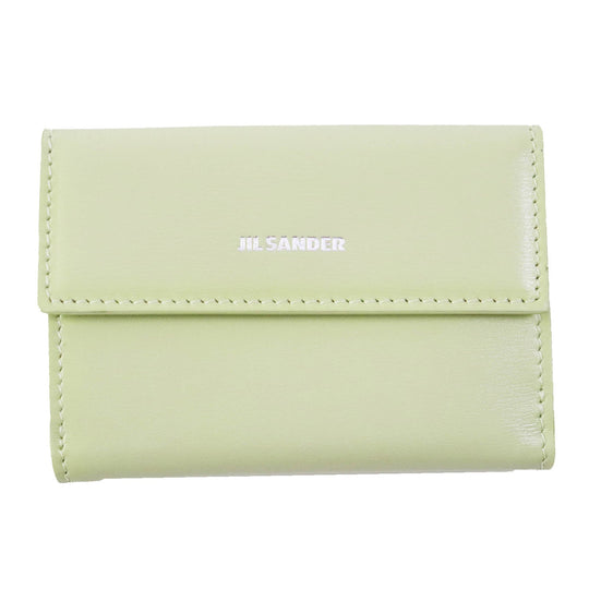 JIL SANDER Tri-fold wallet Main: Leather Aqua green BABY WALLET Women Used Authentic