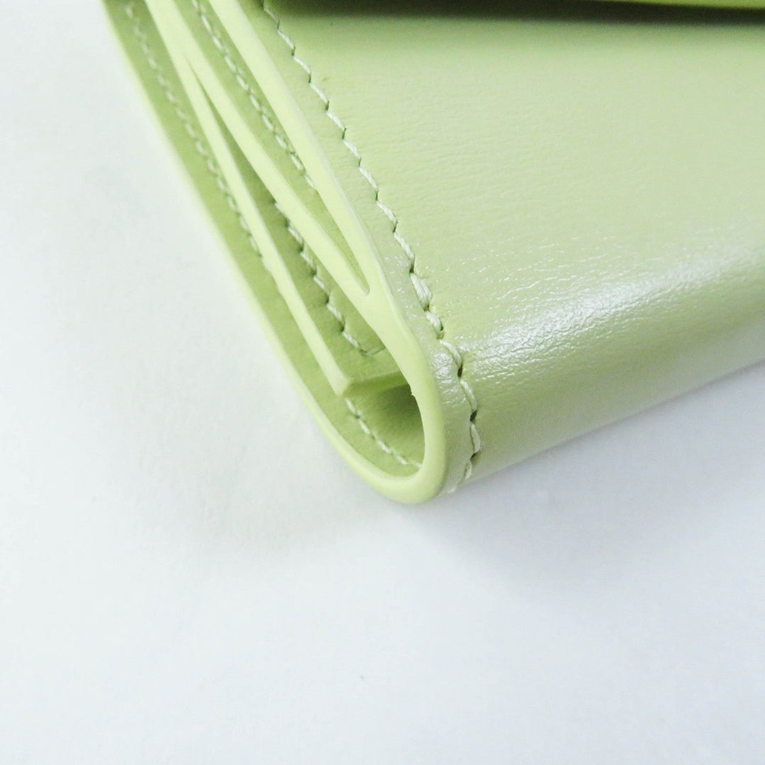 JIL SANDER Tri-fold wallet Main: Leather Aqua green BABY WALLET Women Used Authentic
