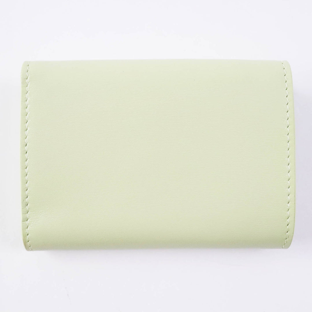 JIL SANDER Tri-fold wallet Main: Leather Aqua green BABY WALLET Women Used Authentic