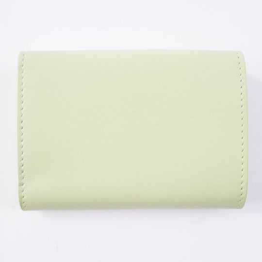 JIL SANDER Tri-fold wallet Main: Leather Aqua green BABY WALLET Women Used Authentic
