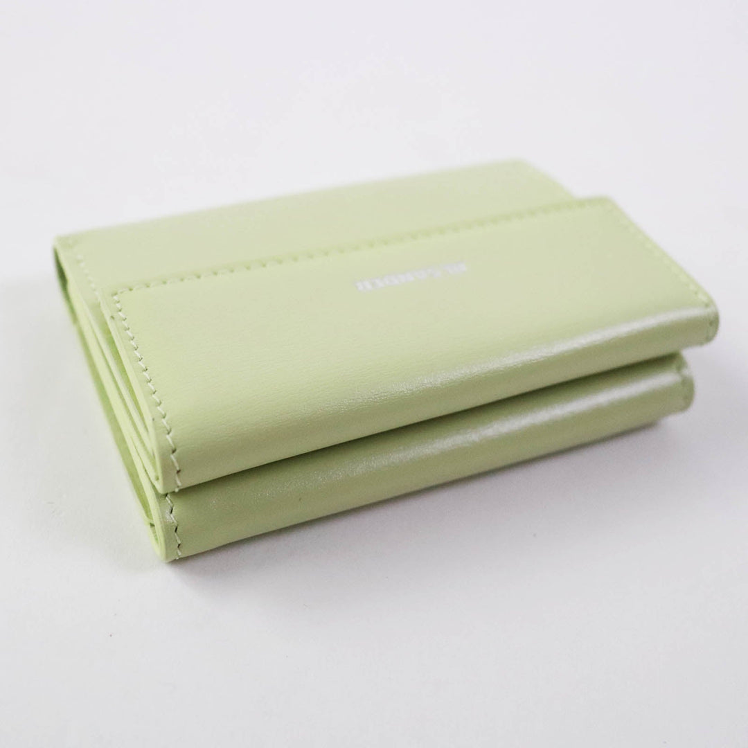 JIL SANDER Tri-fold wallet Main: Leather Aqua green BABY WALLET Women Used Authentic