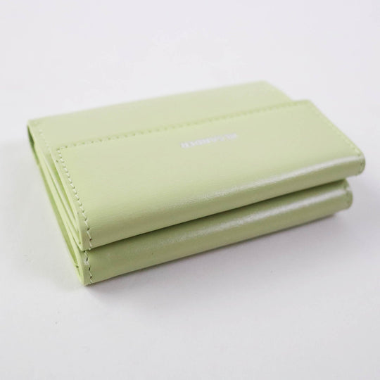 JIL SANDER Tri-fold wallet Main: Leather Aqua green BABY WALLET Women Used Authentic