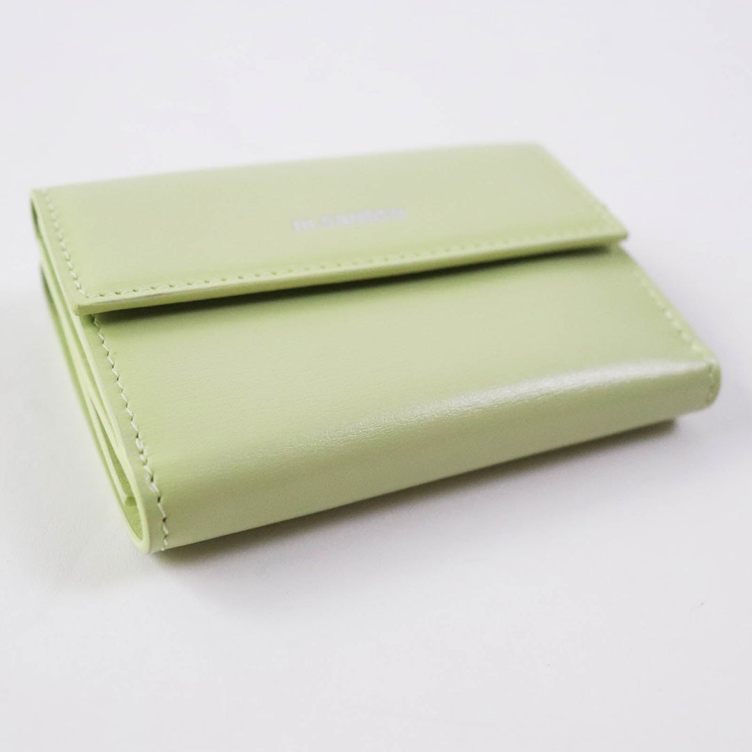 JIL SANDER Tri-fold wallet Main: Leather Aqua green BABY WALLET Women Used Authentic