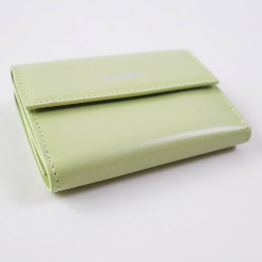 JIL SANDER Tri-fold wallet Main: Leather Aqua green BABY WALLET Women Used Authentic