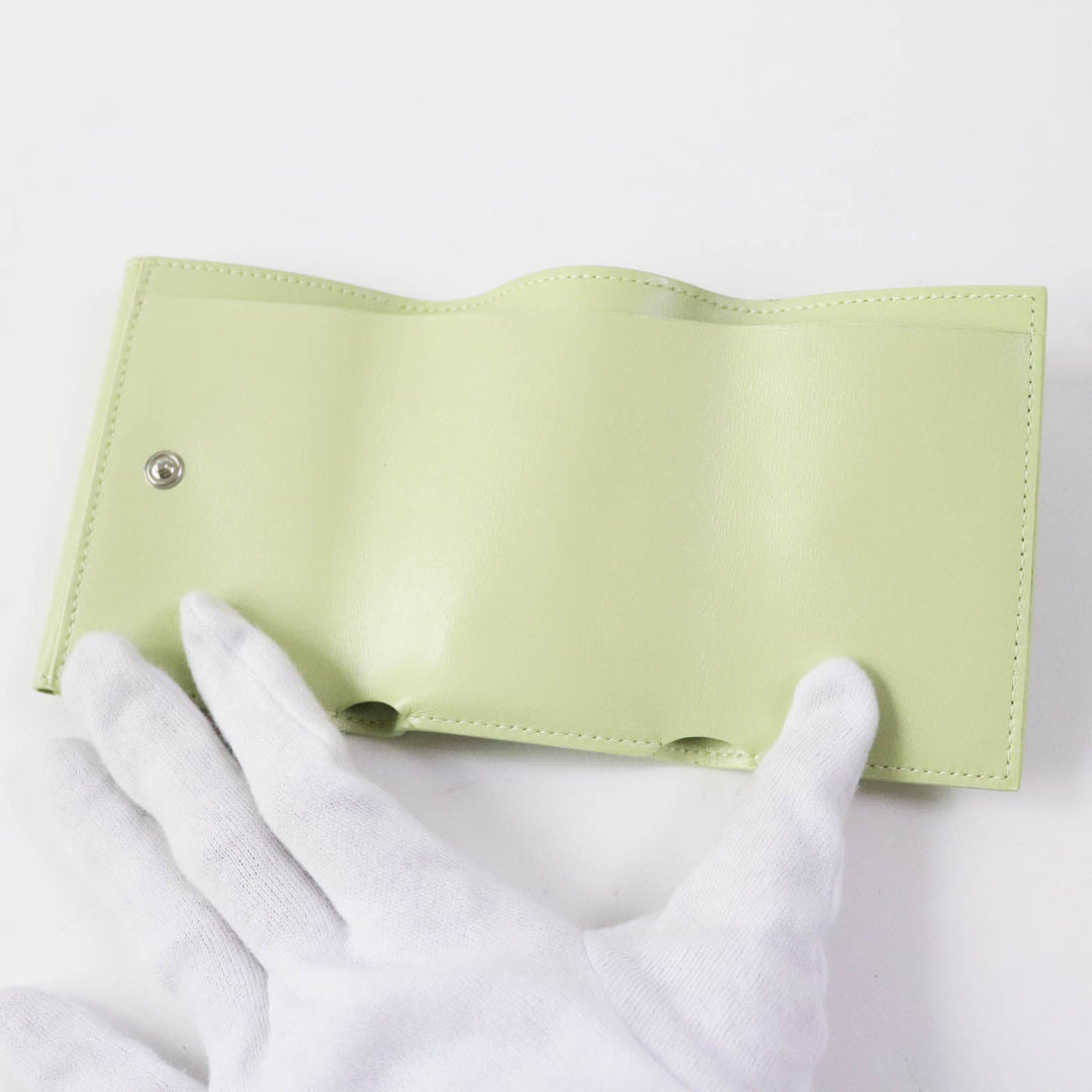 JIL SANDER Tri-fold wallet Main: Leather Aqua green BABY WALLET Women Used Authentic