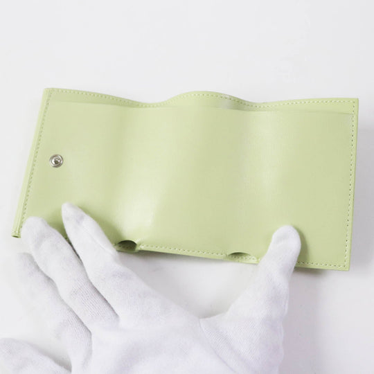 JIL SANDER Tri-fold wallet Main: Leather Aqua green BABY WALLET Women Used Authentic