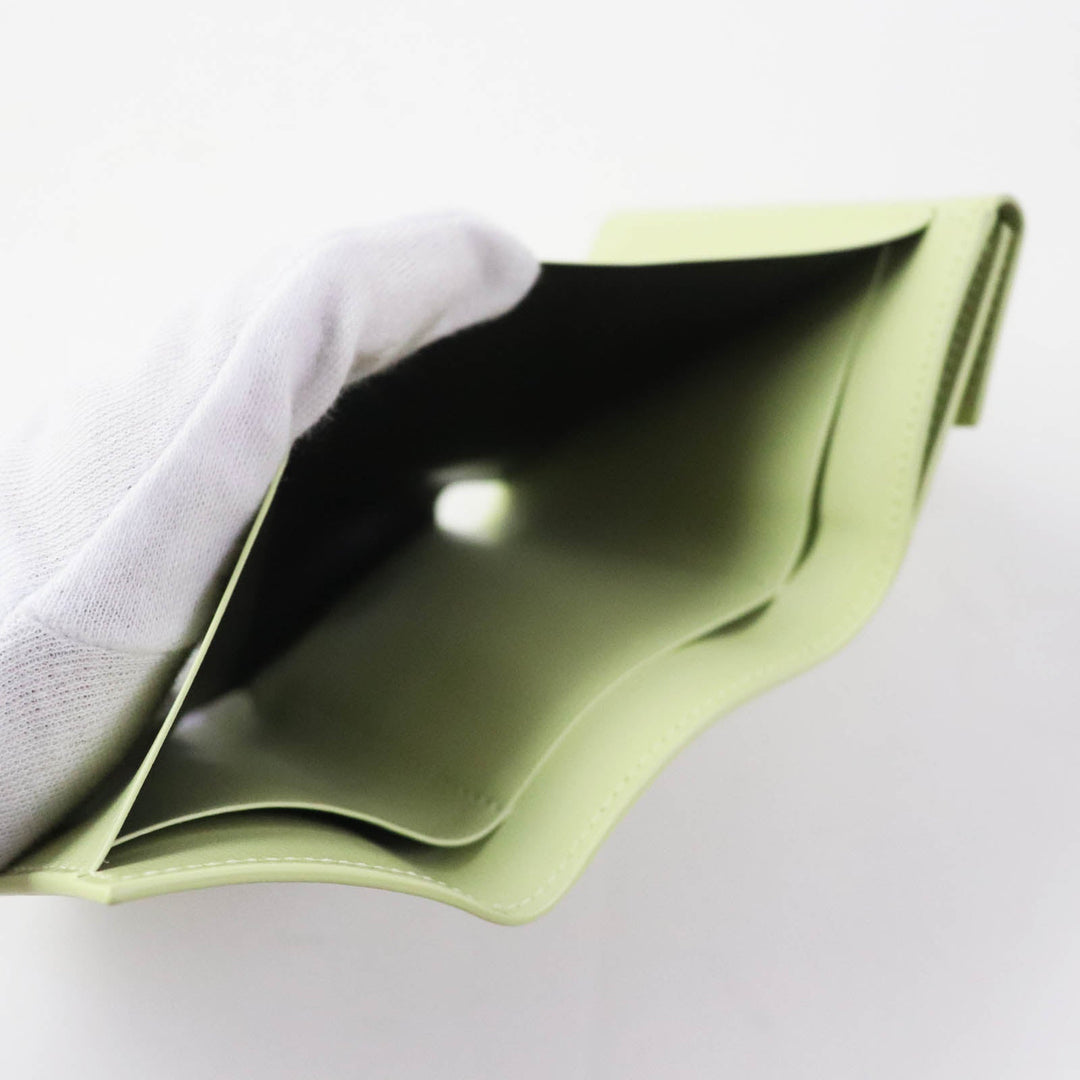 JIL SANDER Tri-fold wallet Main: Leather Aqua green BABY WALLET Women Used Authentic