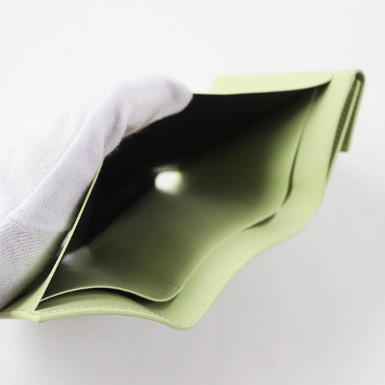 JIL SANDER Tri-fold wallet Main: Leather Aqua green BABY WALLET Women Used Authentic