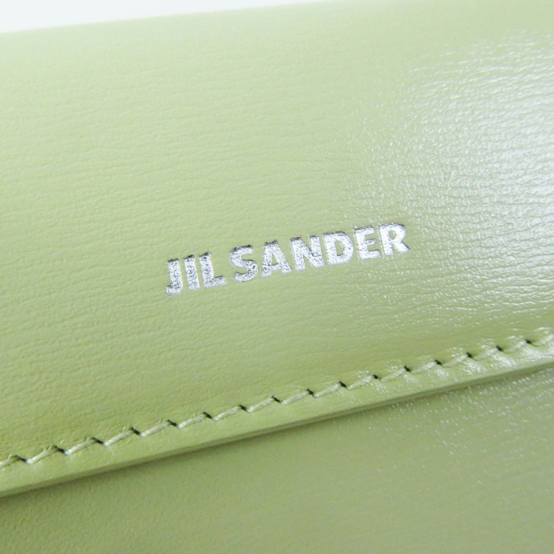 JIL SANDER Tri-fold wallet Main: Leather Aqua green BABY WALLET Women Used Authentic