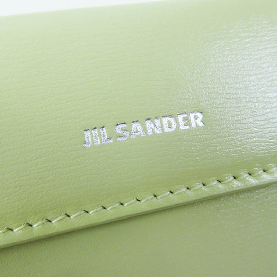 JIL SANDER Tri-fold wallet Main: Leather Aqua green BABY WALLET Women Used Authentic