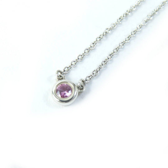 TIFFANY&Co. Necklace Main: SV925, Part: Pink sapphire Silver By the yard Women Used Authentic