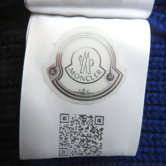 MONCLER Knit cap Main: 100% virgin wool Blue navy BERRETTO TRICOT mens Used Authentic