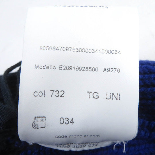 MONCLER Knit cap Main: 100% virgin wool Blue navy BERRETTO TRICOT mens Used Authentic