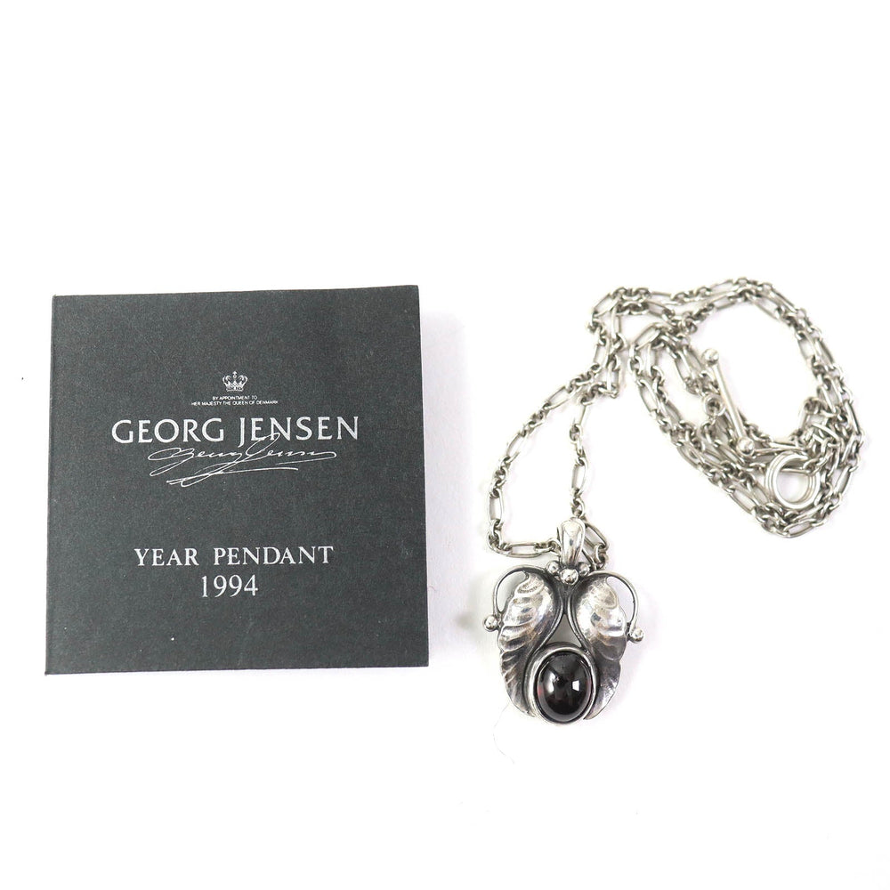 Georg Jensen Necklace 1994 Main: SV925, Part: Garnet Silver Red type Women Used Authentic