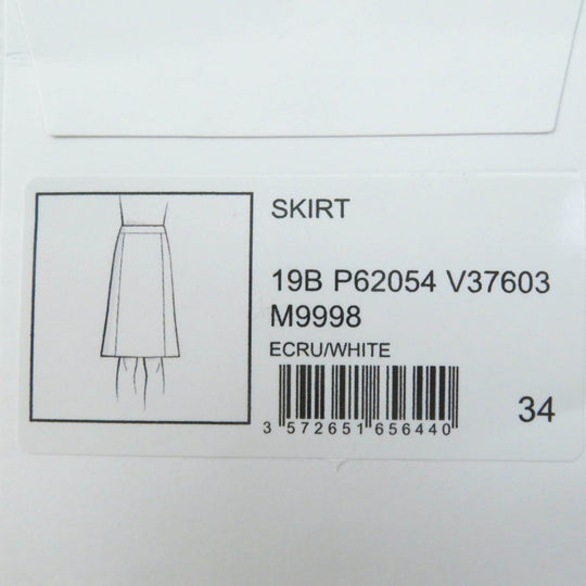 CHANEL Tweed skirt P62054 Outer: 94% wool, Outer: 6% polyamide (nylon), Lining: 100% silk Ecru/White Women 34 Used Authentic