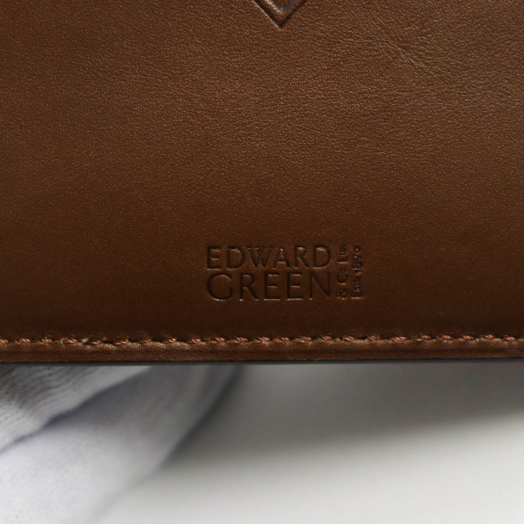 EDWARD GREEN Bifold Wallet Main: Leather Dark Brown, DARK OAK HIP WALLET mens Used Authentic