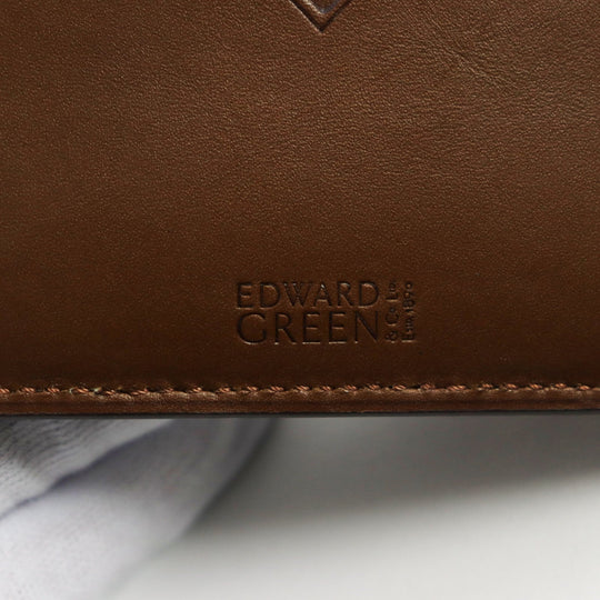 EDWARD GREEN Bifold Wallet Main: Leather Dark Brown, DARK OAK HIP WALLET mens Used Authentic