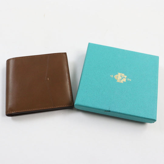 EDWARD GREEN Bifold Wallet Main: Leather Dark Brown, DARK OAK HIP WALLET mens Used Authentic