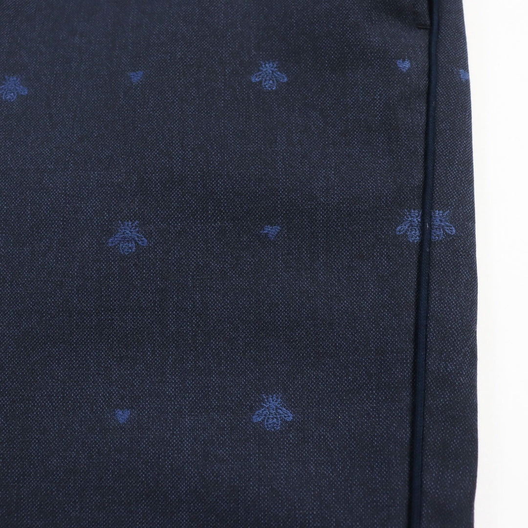 GUCCI Pants 552576 Main: 100% wool, Part: 100% cotton, Part: 100% polyester, Lining: 100% cotton Navy mens 48 Used Authentic