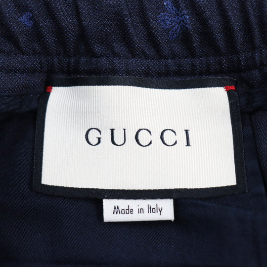 GUCCI Pants 552576 Main: 100% wool, Part: 100% cotton, Part: 100% polyester, Lining: 100% cotton Navy mens 48 Used Authentic