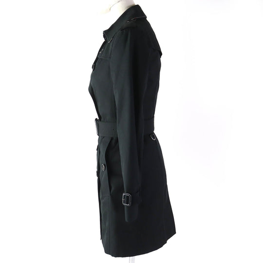 BURBERRY trench coat Outer: 100% cotton, Sleeve lining: 100% viscose (rayon), Liner: 55% cashmere, Liner: 45% wool black Women 36 Used Authentic