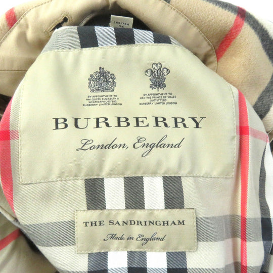 BURBERRY trench coat Outer: 100% cotton, Sleeve lining: 100% viscose (rayon), Liner: 55% cashmere, Liner: 45% wool black Women 36 Used Authentic