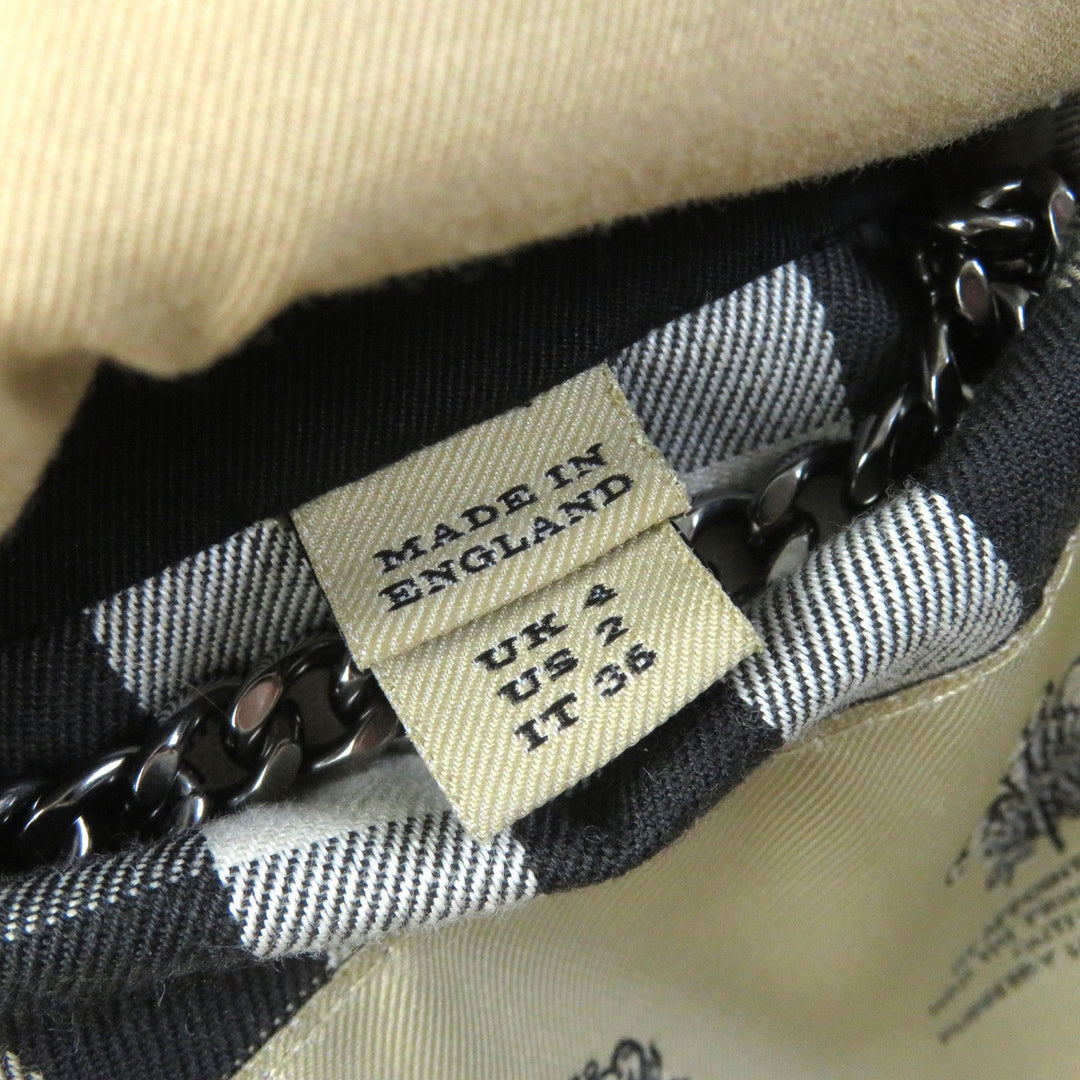 BURBERRY trench coat Outer: 100% cotton, Sleeve lining: 100% viscose (rayon), Liner: 55% cashmere, Liner: 45% wool black Women 36 Used Authentic