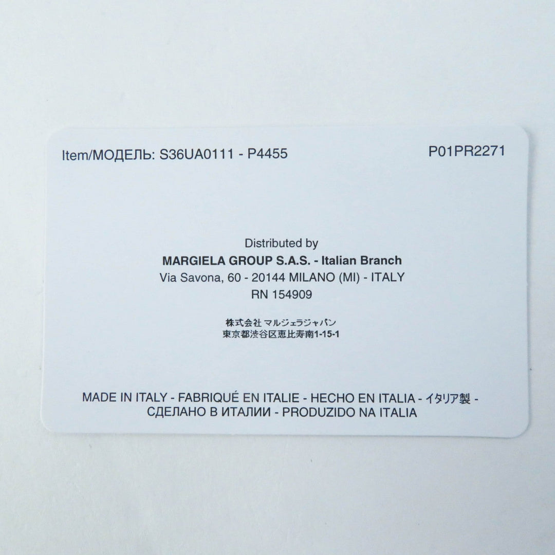 Maison Margiela Card Case S36UA0111 Main: Leather Gurege Women Used Authentic