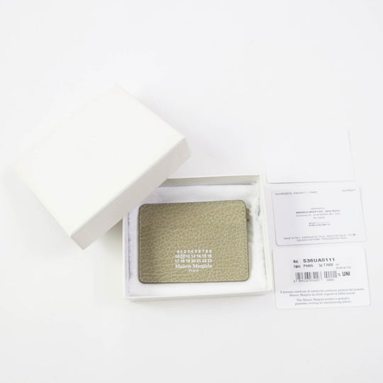 Maison Margiela Card Case S36UA0111 Main: Leather Gurege Women Used Authentic