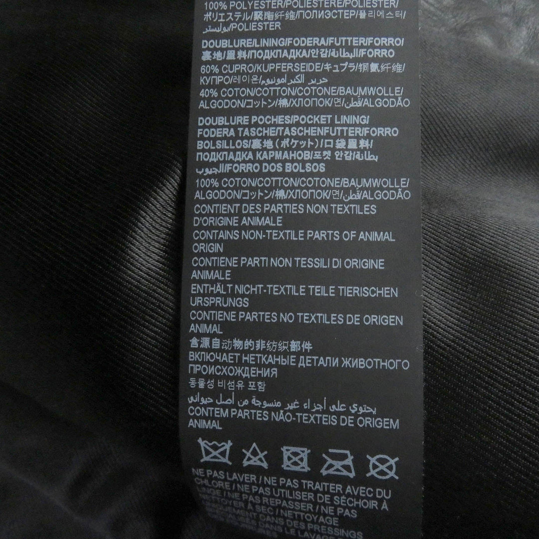 SAINT LAURENT PARIS leather jacket 661008 Outer: Leather, Lining: 60% Cupra, Lining: 40% Cotton, Filling: 100% Polyester, Trim: 100% Wool, Pocket opening: 100% Cotton black mens 46 Used Authentic