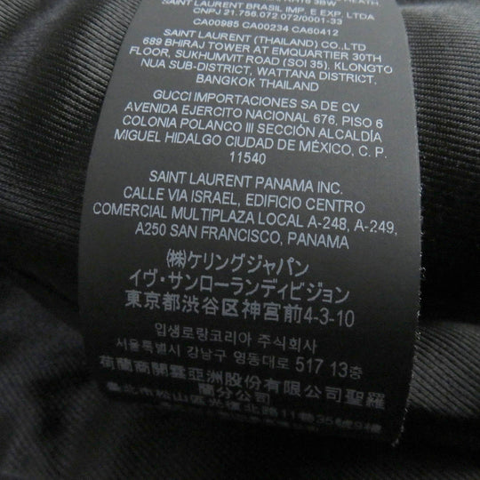 SAINT LAURENT PARIS leather jacket 661008 Outer: Leather, Lining: 60% Cupra, Lining: 40% Cotton, Filling: 100% Polyester, Trim: 100% Wool, Pocket opening: 100% Cotton black mens 46 Used Authentic