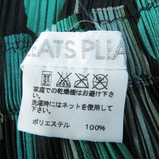 PLEATS PLEASE Pleated skirt PP73-JG615 Main: 100% polyester green Backgammon Women 5 Used Authentic