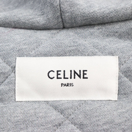 CELINE Blouson 2W15A227R Outer: 100% nylon, Lining: 100% cotton, Filling: 100% polyester, Part: 100% cotton Bordeaux Grey mens 52 Used Authentic