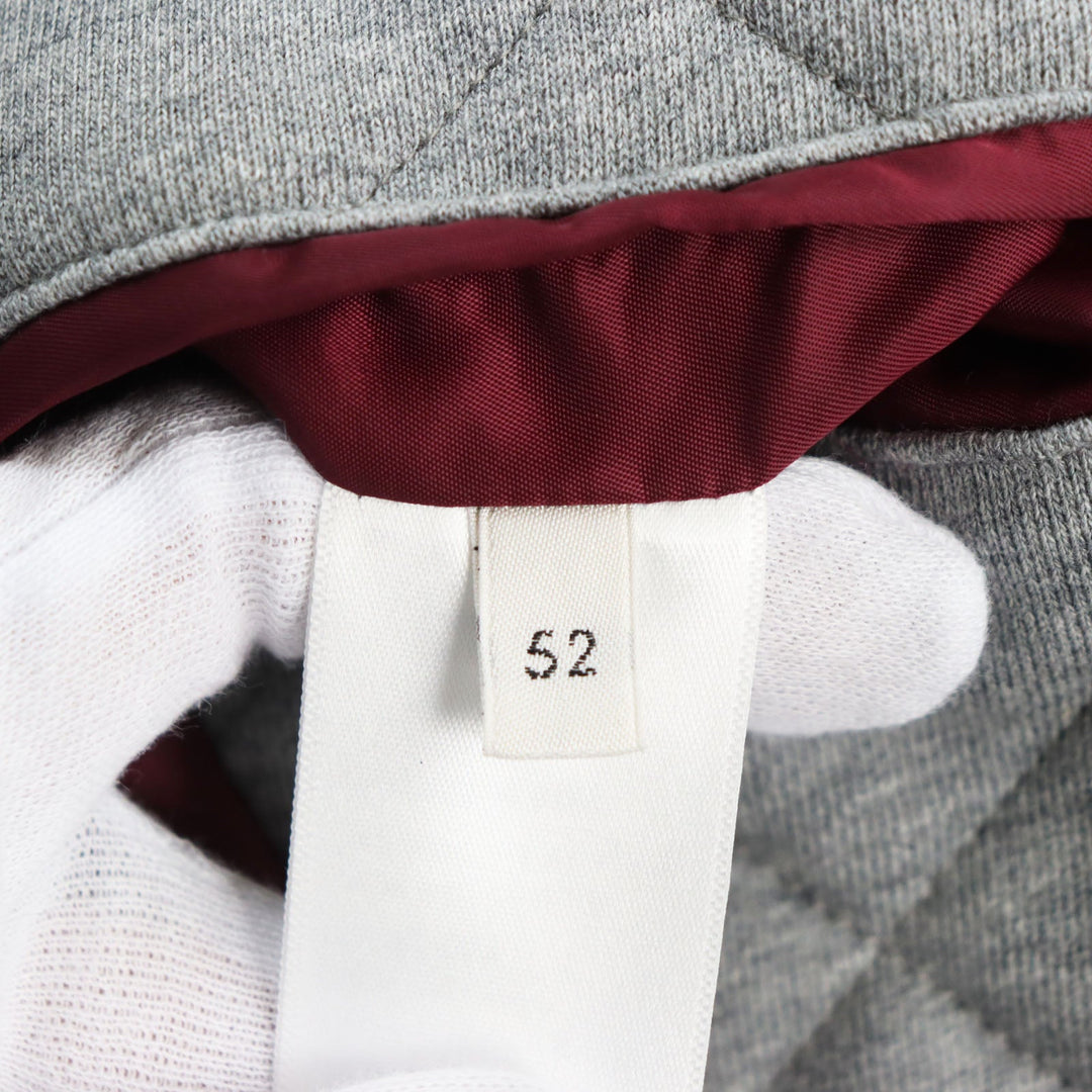 CELINE Blouson 2W15A227R Outer: 100% nylon, Lining: 100% cotton, Filling: 100% polyester, Part: 100% cotton Bordeaux Grey mens 52 Used Authentic